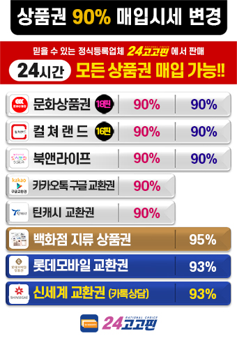 문화상품권점검안내